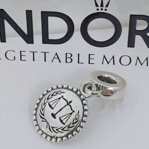 Pandora Law Justice Freedom Exclusive Dangle Charm Pendant S925 Silver with box